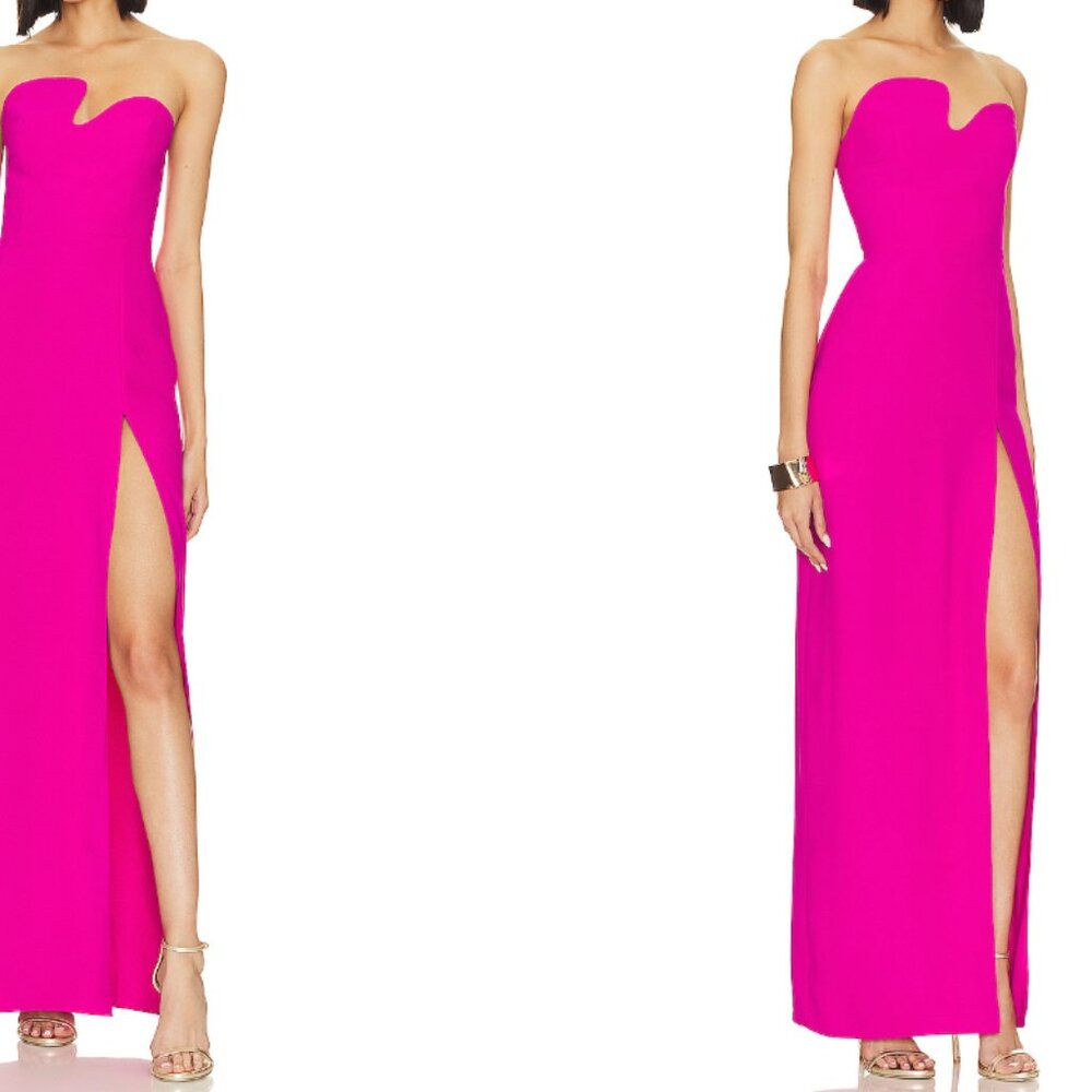 Amanda Uprichard Strapless Puzzle Gown